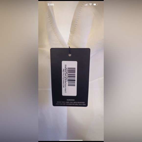 PRETTY LITTLE THING White Bardot Flared Leg Bonded Scuba Jumpsuit - Picture 6 of 7